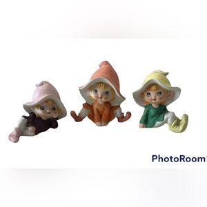 3 Vintage HomeCo #5213 porcelain fairies no chips cracks GVC